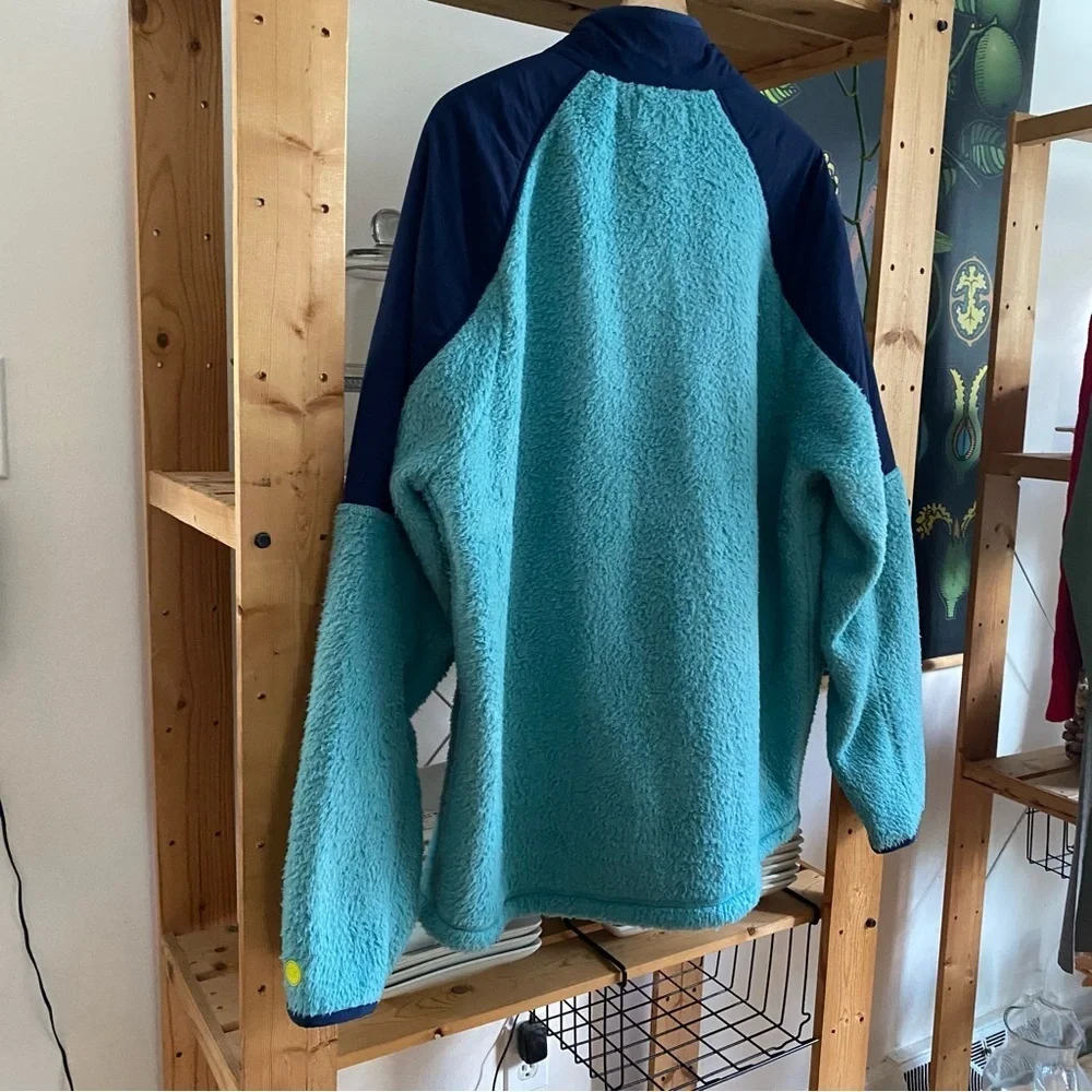 Outerknown Blue Skyline Half Zip Fleece Popover Jacket XL